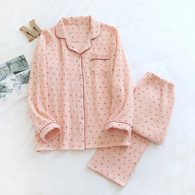 The Cherry - 100% Muslin Pajama Cotton
