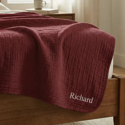 The Monogrammed Blanket - 100% Muslin Cotton (B1G1)