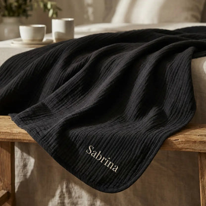 The Monogrammed Blanket - 100% Muslin Cotton (B1G1)