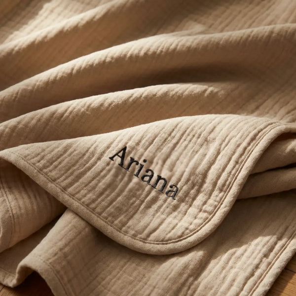 The Monogrammed Blanket - 100% Muslin Cotton (B1G1)